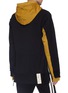 Back View - Click To Enlarge - INDICE STUDIO - Colourblock nylon panel hooded knit half-zip anorak