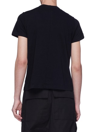 Back View - Click To Enlarge - RICK OWENS  - Panelled shoulder T-shirt