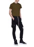 Figure View - Click To Enlarge - RICK OWENS  - Panelled shoulder T-shirt