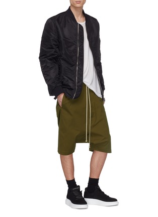 Figure View - Click To Enlarge - RICK OWENS  - Drop crotch shorts
