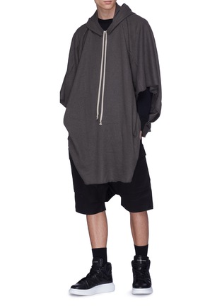 Figure View - Click To Enlarge - RICK OWENS  - Oversized cashmere poncho