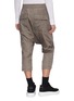 Back View - Click To Enlarge - RICK OWENS  - Drop crotch padded cropped jogging pants