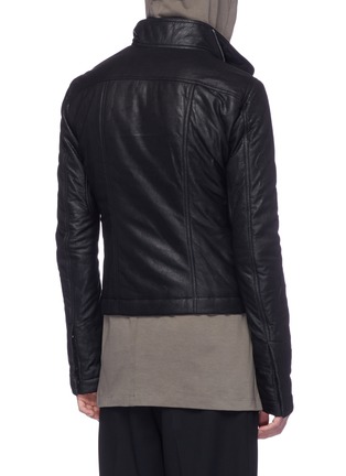 Back View - Click To Enlarge - RICK OWENS  - Leather biker jacket