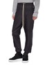 Front View - Click To Enlarge - RICK OWENS  - Drop crotch padded track pants