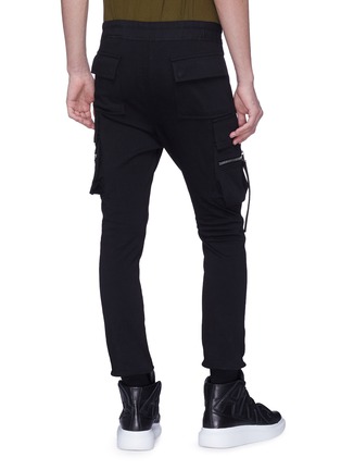 Back View - Click To Enlarge - RICK OWENS  - Skinny cargo jogging pants