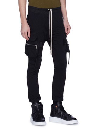Front View - Click To Enlarge - RICK OWENS  - Skinny cargo jogging pants