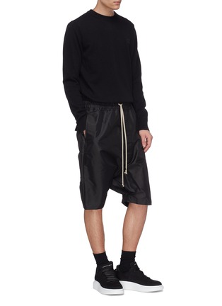 Figure View - Click To Enlarge - RICK OWENS  - Drop crotch shorts