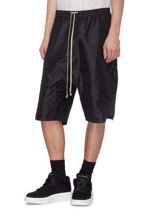 Front View - Click To Enlarge - RICK OWENS  - Drop crotch cropped jogging pants