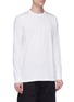 Front View - Click To Enlarge - RICK OWENS  - Panelled shoulder long sleeve T-shirt