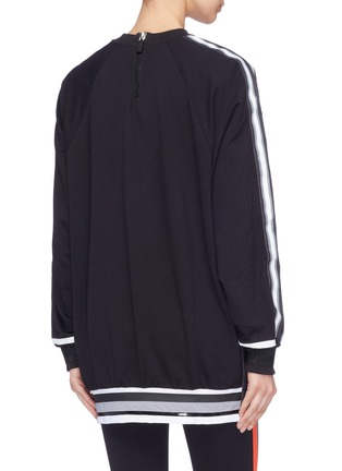 Back View - Click To Enlarge - NO KA’OI - 'Hau' stripe sleeve raglan sweatshirt