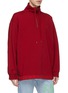 Detail View - Click To Enlarge - VETEMENTS - Contrast outseam oversized unisex half-zip turtleneck sweatshirt