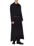 Front View - Click To Enlarge - YOHJI YAMAMOTO - Belted wool twill coat