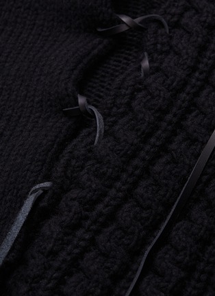  - YOHJI YAMAMOTO - Lace-up deconstructed mix knit sweater