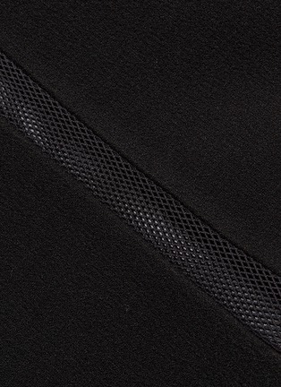 Detail View - Click To Enlarge - DION LEE - Mesh panel bond crepe peplum skirt