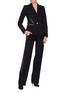 Figure View - Click To Enlarge - DION LEE - Mesh panel wool blazer