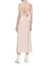 Back View - Click To Enlarge - DION LEE - Crossover panel Mulberry silk slip dress