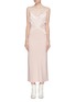 Main View - Click To Enlarge - DION LEE - Crossover panel Mulberry silk slip dress