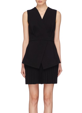 Main View - Click To Enlarge - DION LEE - Pleated hem layered crepe dress