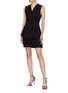 Figure View - Click To Enlarge - DION LEE - Pleated hem layered crepe dress