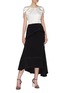 Figure View - Click To Enlarge - DION LEE - Twist cutout cap sleeve Mulberry silk satin top