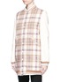 Front View - Click To Enlarge - CHLOÉ - Plaid check wool bomber coat
