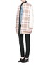 Figure View - Click To Enlarge - CHLOÉ - Plaid check wool bomber coat