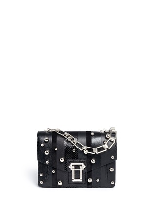 Main View - Click To Enlarge - PROENZA SCHOULER - 'Hava Chain' metallic pompom leather flap bag