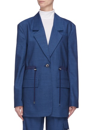 Main View - Click To Enlarge - TIBI - Drawstring oversized blazer