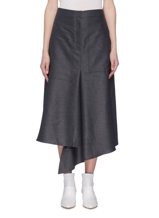 Main View - Click To Enlarge - TIBI - Patch pocket drape skirt