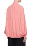 Back View - Click To Enlarge - TIBI - Drawstring ruched funnel neck silk top