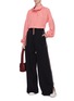 Figure View - Click To Enlarge - TIBI - Drawstring ruched funnel neck silk top