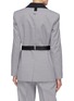 Back View - Click To Enlarge - TIBI - Belted houndstooth tuxedo blazer