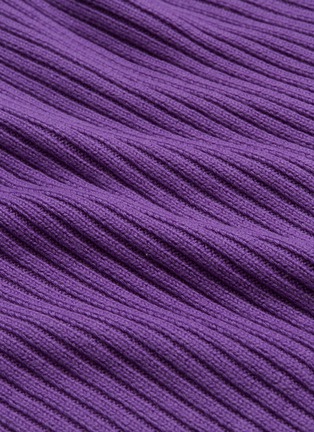 Detail View - Click To Enlarge - TIBI - Merino wool rib knit origami mock wrap skirt