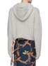 Back View - Click To Enlarge - TIBI - Fur pocket alpaca blend knit hoodie
