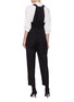 Back View - Click To Enlarge - TIBI - Wool twill paperbag tuxedo jumpsuit