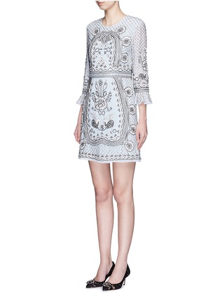 Figure View - Click To Enlarge - NEEDLE & THREAD - 'Scallop lace' sequin bead floral embellished dress