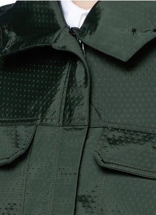 Detail View - Click To Enlarge - AREA - Fur trim dot embossed parka