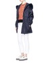 Figure View - Click To Enlarge - AREA - Fur trim dot embossed parka