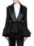 Main View - Click To Enlarge - DICE KAYEK - Made-to-Order<br/><br/>Open shoulder ruffle peplum tuxedo jacket
