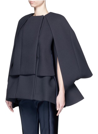 Front View - Click To Enlarge - DICE KAYEK - Made-to-Order<br/><br/>'Jumbo' ruffle pleat crepe cape