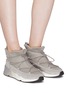 Figure View - Click To Enlarge - ASH - 'Mitsouko S' bungee drawcord suede sneaker boots