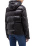 Back View - Click To Enlarge - TRICKCOO - Detachable hood patchwork 10D nylon unisex down puffer jacket