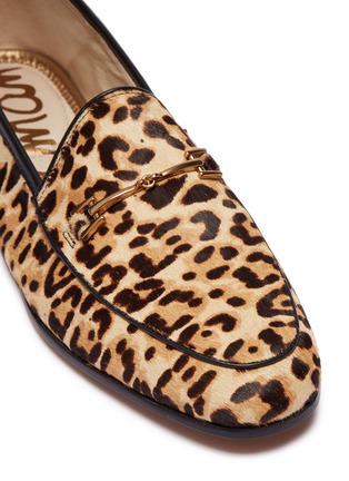 Detail View - Click To Enlarge - SAM EDELMAN - 'Lorraine' horsebit leopard print cow hair step-in loafers