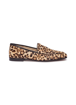 Main View - Click To Enlarge - SAM EDELMAN - 'Lorraine' horsebit leopard print cow hair step-in loafers