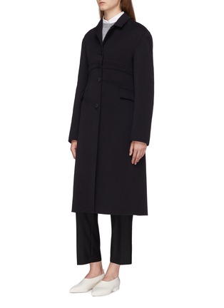 Front View - Click To Enlarge - JIL SANDER - Empire waist virgin wool melton coat