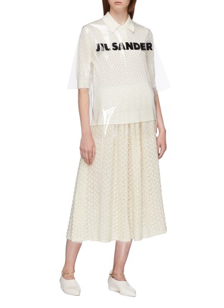 Figure View - Click To Enlarge - JIL SANDER - Logo print transparent T-shirt