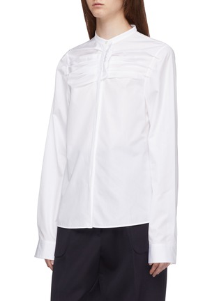 Front View - Click To Enlarge - JIL SANDER - Pleated yoke shirt