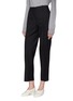 Front View - Click To Enlarge - JIL SANDER - Wool-mohair twill cropped pants