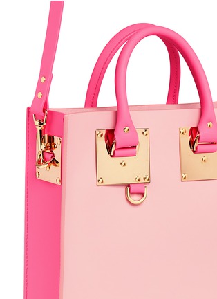 Detail View - Click To Enlarge - SOPHIE HULME - 'Albion Mini' colourblock leather tote