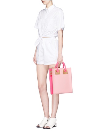 Figure View - Click To Enlarge - SOPHIE HULME - 'Albion Mini' colourblock leather tote